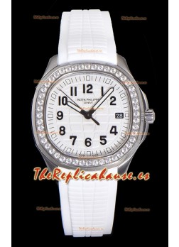 Patek Philippe Super Clone Aquanaut Reloj Acero Inoxidable Dial Blanco 38.5MM