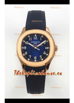 Patek Philippe Super Clone Aquanaut 5167 SC330 Movement 904L Reloj Oro Rosado Dial Azul
