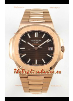 Patek Philippe Super Clone Nautilus 5711/1R-001 en Oro Rosado Dial Marrón