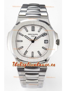 Patek Philippe Super Clone Nautilus 5711G-001 Acero 904L Dial Blanco 