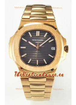 Patek Philippe Super Clone Nautilus 5711/1R-001 en Oro Rosado Dial Gris