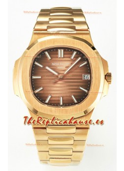 Patek Philippe Super Clone Nautilus 5711/1R-001 in Dial Oro Rosado  Marrón