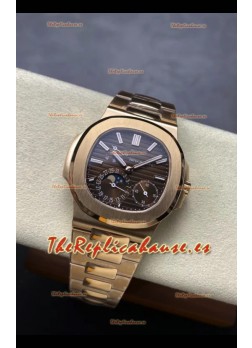 Patek Philippe Super Clone Nautilus 5712/R Reloj Calidad 1:1 en Dial Marrón Correa Oro