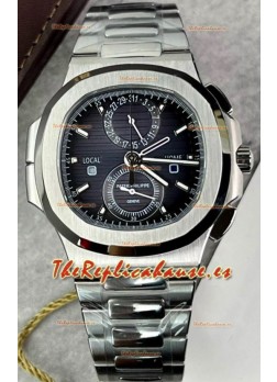Patek Philippe Nautilus 5990/1A Caja Acero 904L en Dial Negro - Réplica Espejo 1:1