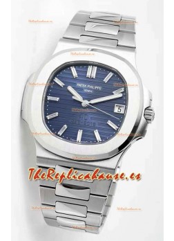 Patek Philippe Nautilus 5711 Edición 50 Aniversario Reloj a Espejo 1:1 Dial Azul Acero 904L