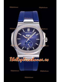 Patek Philippe Nautilus 5726A Reloj a Espejo 1:1 Dial Azul Correa de Goma