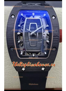 Richard Mille RM07 Caja Carbono Negra Correa Negra 1:1 Superclone Reloj Réplica Suiza 