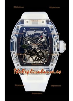 Richard Mille RM35-01 Caja Zafiros Transparentes Con Tourbillon Genuino Reloj Super Clone