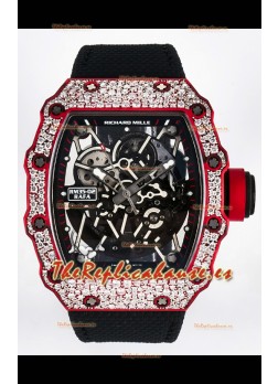Richard Mille 035-02 Red NTPT Movimiento Real Vaucher Reloj Super Clone