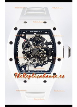 Richard Mille RM055 Cerámica Blanca Movimiento Real Vaucher Reloj Súper Clone 