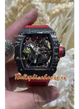 Richard Mille 035-02 Negro NTPT Movimiento Real Vaucher Reloj Súper Réplica
