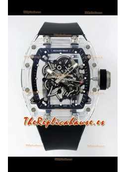 Richard Mille RM055 Caja con Zafiros Transparentes y Tourbillon Genuino Reloj Super Clone