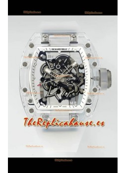 Richard Mille RM055 Caja con Zafiros Transparentes y Tourbillon Genuino Reloj Super Clone