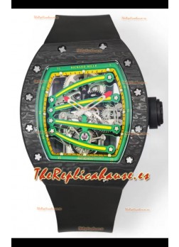 Richard Mille Super Clone RM59-01 Caja Carbono NTPT Dial Verde Reloj Réplica Suizo