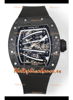 Richard Mille Super Clone RM59-01 Caja Carbono NTPT Dial Negro Reloj Réplica Suizo