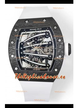 Richard Mille Super Clone RM59-01 Caja Carbono NTPT Dial Negro Reloj Réplica Suizo