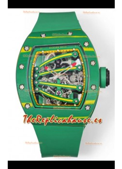 Richard Mille Super Clone RM59-01 Verde Carbon NTPT Case Reloj Réplica Suizo