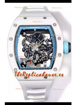 Richard Mille Super Clone RM055 Caja Cerámica con Reloj Genuino Tourbillon