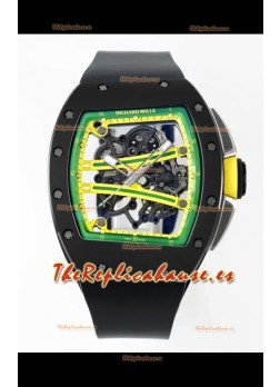 Richard Mille Super Clone RM61-01 Negro Ceramic Correa Negra Reloj Réplica Suizo