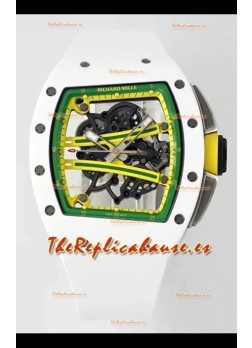 Richard Mille Super Clone RM61-01 Blanco Caja Cerámica Strap Reloj Réplica Suizo