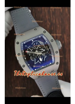 Richard Mille Super Clone RM055 Reloj Cerámica/Titanio Caja Gris con Genuino Tourbillon