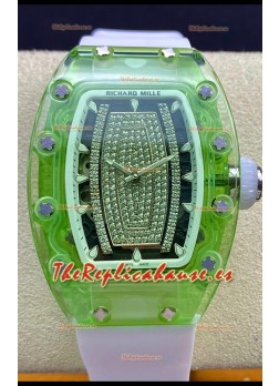 Richard Mille RM-07-02 Zafiro Verde Señoras Reloj Réplica a Espejo 1:1
