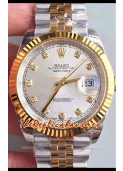 Rolex Datejust 41MM Movimiento Cal.3135 Reloj Réplica Suizo en Acero 904L Caja en Dos Tonos