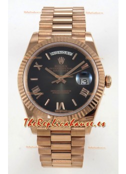 Rolex Day Date Super Clone Dial Ombre Marrón 40MM 220 Gramos Reloj Réplica Suizo