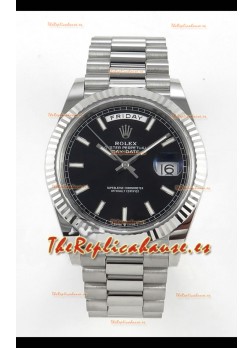 Rolex Day Date Super Clone Dial Negro 40MM 210 Gramos Reloj Réplica Suizo