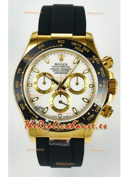 Rolex Daytona Super Clone 116518 Dial Amarillo Dorado Blanco Movimiento Original Cal.4130