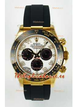 Rolex Daytona Super Clone 116518 Dial Amarillo Dorado Blanco Movimiento Original Cal.4130