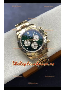 Reloj Rolex Daytona Super Clone M116505 Rose Dial Dorado Verde Movimiento Original Cal.4131 Acero 904L