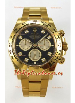 Rolex Daytona Super Clone 116508 Oro Amarillo - Dial Negro Movimiento Original Cal.4131