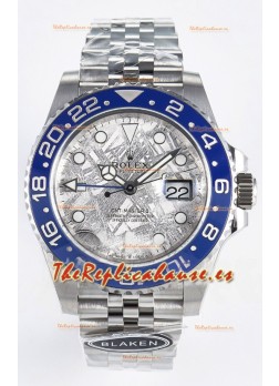 Rolex GMT Masters II Super Clone 126716 "Blaken" Reloj de Acero 904L con Dial Meteorito