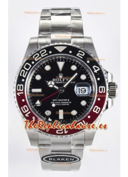 Rolex GMT Masters II Super Clone 12719 "Blaken" Reloj de Acero 904L con Dial Negro