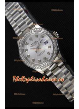 Rolex Datejust Ladies Diamonds Markers Reloj Suizo Réplica a Espejo 1:1 Movimiento CAL.2236