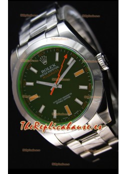 Rolex Milgauss 116400M Reloj Suizo con Dial en Negro - Último Reloj de Acero 904L