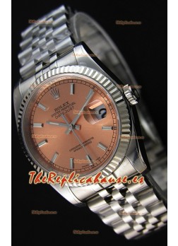 Rolex Datejust 36MM Cal.3135 Movement Reloj Réplica Suizo Dial Champange Jubilee Strap - Ultimate 904L Steel Watch 