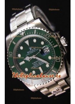 Rolex Submariner Ref#116610LV The Hulk Reloj Réplica Suizo a Espejo 1:1 - Reloj en Acero 904L