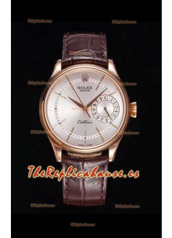 Rolex Cellini Date Ref#50515 Réplica a Espejo 1:1 Oro Rosado Dial Blanco Reloj en Acero 904L