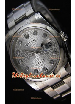 Rolex Datejust Reloj Réplica Japonés - Dial Plateado en 36MM con correa Oyster