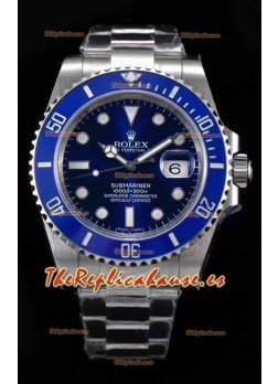 Rolex Submariner Reloj Réplica Japonés - Bisel Cerámica Dial/Bisel en Azul