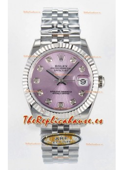 Rolex Super Clone Datejust ETA 2688 Movement 31MM Reloj Caja Acero Inoxidable Dial Rosa