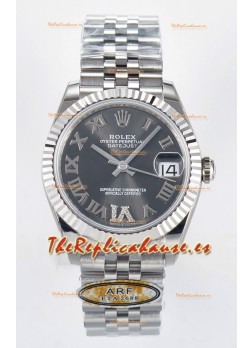 Rolex Super Clone Datejust ETA 2688 Movement 31MM Acero Inoxidable Case Reloj Dial Gris