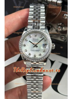 Rolex Super Clone Datejust ETA 2688 Movement 31MM Reloj Caja Acero Inoxidable Dial Perla