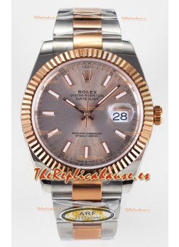 Rolex Super Clone Datejust ETA 3235 Movement 41MM Reloj y Dial Chapados en Oro Rosado Dos Tonos