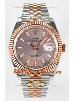 Rolex Super Clone Datejust ETA 3235 Movement 41MM Reloj y Dial Chapados en Oro Rosado Dos Tonos