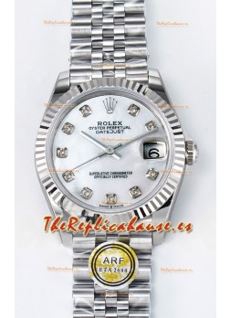 Rolex Super Clone Datejust ETA 2688 Movement 31MM Reloj Acero Inoxidable Dial Perla