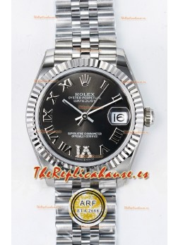 Rolex Super Clone Datejust ETA 2688 Movement 31MM Acero Inoxidable Reloj Dial Gris 