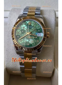 Rolex Datejust M278273 31MM Réplica Suiza Oro Amarillo en Dos Tonos - Dial Verde Motivo Calidad Espejo 1:1